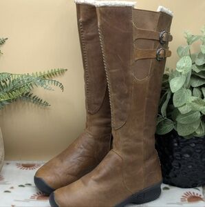 Keen Bern Baby Bern Brown Leather Women's Size 5 Tall Boots Youth 3/3.5
